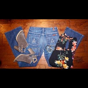 %100 Authentic 7 For All Mankind “A” pocket Jeans
